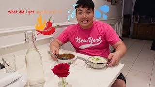 FIRST FOOD CHALLENGE in NYC, MY MOUTH WAS ON FIRE !!!!