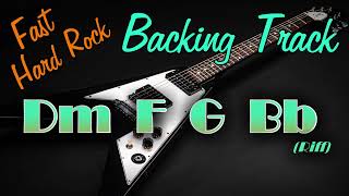 Fast Hard Rock Backing Track D Minor | Shred Guitar Backing Track