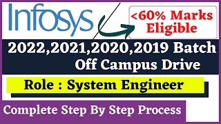Infosys 2022 | 2021 | 2020 | 2019 Batch Hiring | Off Campus Drive For 2022 Batch
