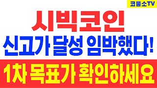 [시빅코인] 신고가 달성 임박했다! 1차 목표가 확인하세요!