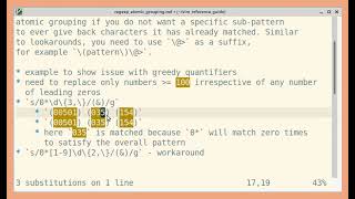Vim regexp: Atomic Grouping