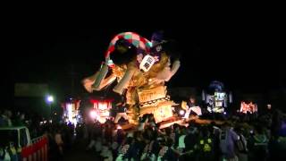 平成27年10月21日(水)伊予三島秋祭り豊岡地区夜太鼓　宮西西村太鼓台