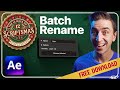 Batch Rename Layers INSTANTLY | Free After Effects Script