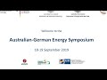 Australian-German Energy Symposium: 1. Power system transition