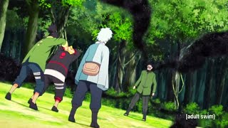 Possessed Shino vs Mitsuki Shikadai And Boruto English Dub