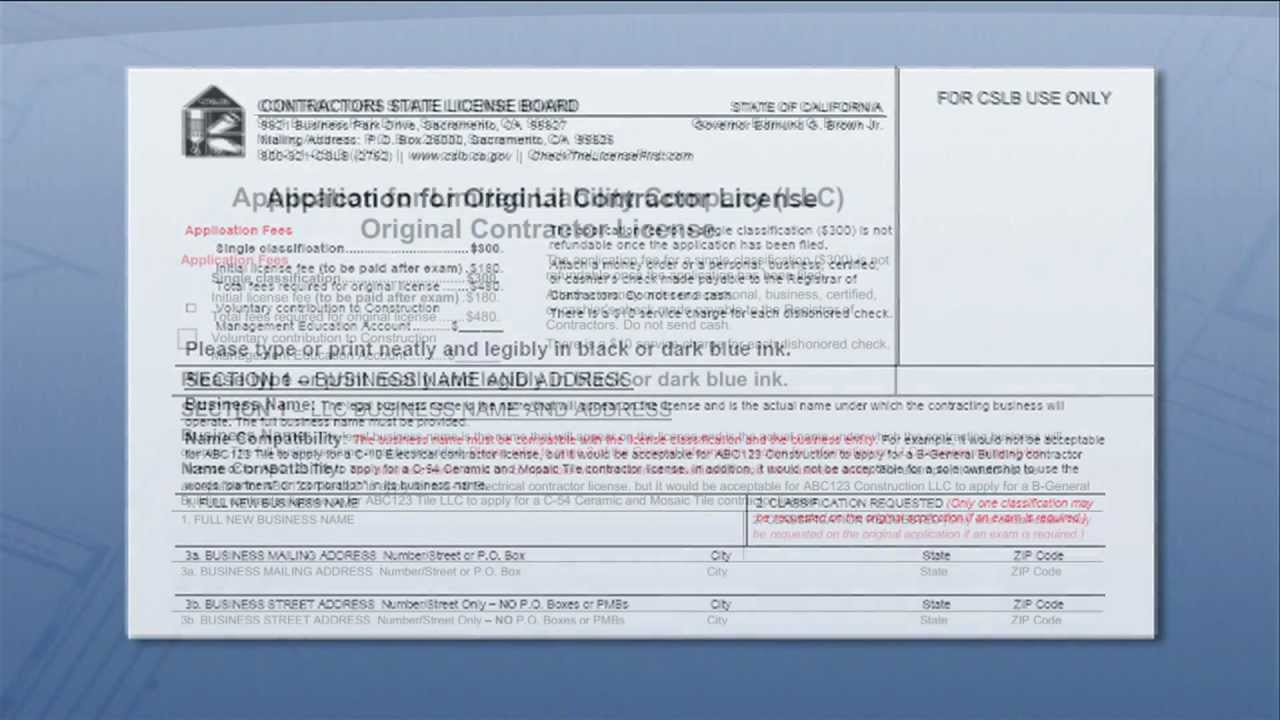 Contractors License