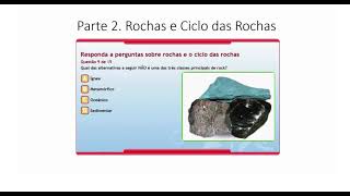 Ciclo das Rochas - Exercício Interativo. Profa Maria Giovana Parisi. IGC/UFMG