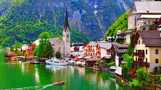 قرية هالستات النمسا وأجمل مناظر طبيعية مع أصوات الطبيعة الجميلة