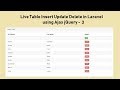 Live Table Insert Update Delete in Laravel using Ajax jQuery - 3