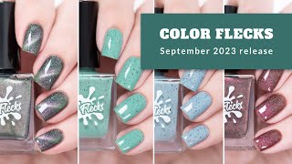 COLOR FLECKS сентябрь 2023 || 2 новые коллекции || обзор и свотчи обычных лаков для ногтей