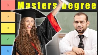 Masters Degree Tier List (Masters Degrees… RANKED!)