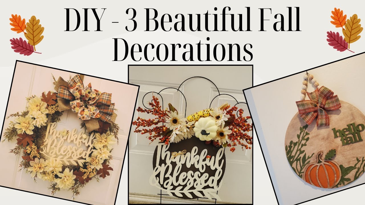 Diy Beautiful Fall Decor Youtube