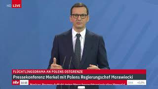 LIVE: Pressekonferenz von Merkel und Polens Regierungschef Morawiecki