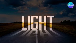 Light Text Effect - Canva Tutorial