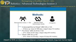 Impact of BMI on Outcomes in Veterans Undergoing Robotic Inguinal Hernia repair