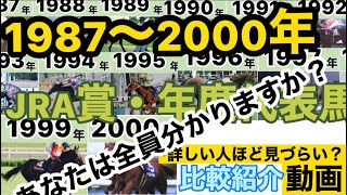 【JRA賞・年度代表馬】【1987〜2000年】懐かしい名馬を比較紹介〜詳しい人ほど見づらい？動画