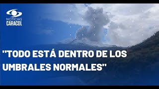 Volcán Nevado del Ruiz vuelve a emitir grandes columnas de ceniza sobre Manizales