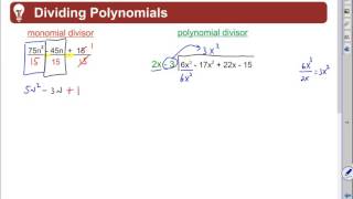 Algebra 1 L9.6 Quick Review: Dividing Polynomials by Rick Scarfi