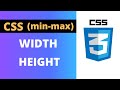 CSS Width, Height and Overflow | max-width & min-width Properties Explained