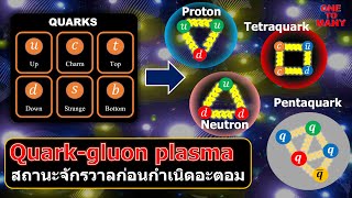 สถานะจักรวาลก่อนกำเนิดอะตอม (Quark-gluon plasma) | ควาร์ก (Quark), tetraquark, pentaquark