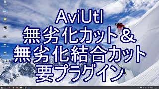 AviUtl無劣化結合カット　処理も早い！