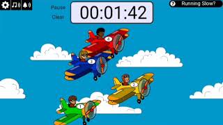 Plane Race Countdown Timer 5 Minute