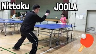 Nittaku🏓VSJOOLA🏓【試打】神奈川オープンラージ卓球大会優勝者卓球女子選手🏓VS卓トレ町田店卓球コーチ＆テニスコーチ＆塾講師＆奇跡的に大手企業正社員卓球テニスYouTuber卓テニこう🏓🎾