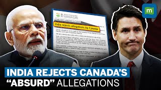 Canada Accuses India In Hardeep Nijjar Death Case | MEA Rejects Justin Trudeau's Allegations