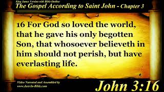 The Gospel of John Chapter 3 - Bible Book #43 - The Holy Bible KJV Read Along Audio/Video/Text