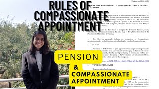 The Rule of Compassionate Appointment | Explained | Family Pension \u0026 Compassionate Appointment