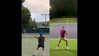 (Slow Motion) 나달 시그니처! 리버스포핸드치는테린이 / 싱크로 무엇?! Rafael Nadal’s Reverse forehand / Buggy whip