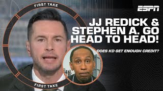 JJ Redick & Stephen A. DISAGREE on Kevin Durant getting ENOUGH credit as a leader 🍿 | First Take