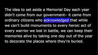 President Obama - May 28th, 2016 - Weekly Address - Remembering Our Fallen Heroes