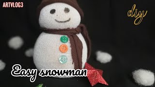 A simple yet cute snowman|| എളുപ്പത്തിൽ ഉണ്ടാക്കാം ഒരു കുഞ്ഞു മഞ്ഞു മനുഷ്യൻ ||Artvlog:3