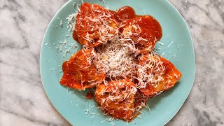 Recipe - Asparagus Tortelli with Tomato Sauce