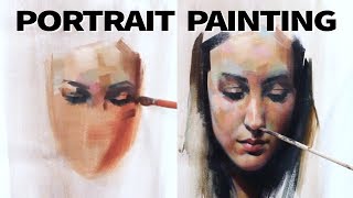 PORTRAIT PAINTING DEMO || Oil Painting Time-Lapse