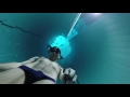 Freediving to the bottom of Y-40 in one breath