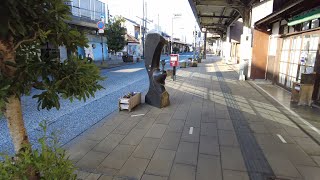 Sakaiminato, Japan - Walking Mizuki Shigeru Road in the Morning