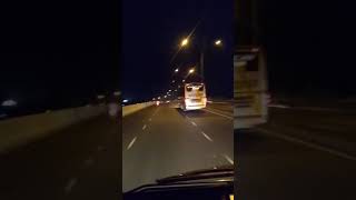 RKK Travels (Volvo) chasing Evacay (scania) in chennai to Bangalore highway