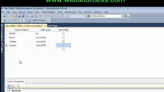 Creating DataBase and Table in Visual Studio