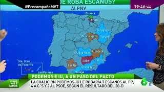 Las provincias donde la coalición Podemos-IU podría 'robar' votos