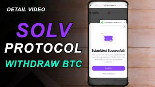 How to Withdraw BTC from Solv Protocol | @Futuretradinghub