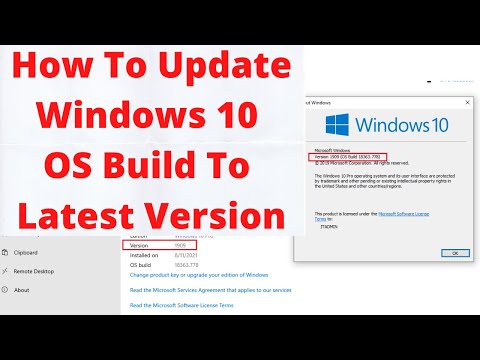 HOW TO UPDATE WINDOWS 10 OS BUILD TO LATEST VERSION