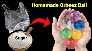 How to make orbeez with Plasticbag/DIY colourful waterballs/Homemade Crazy ball/