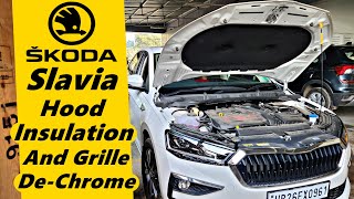 Skoda Slavia Hood Insulation \u0026 Grill De-Chrome