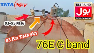 best multi setup 76E Cband plus 93,95 Nss6 and Tata sky 83 Ku