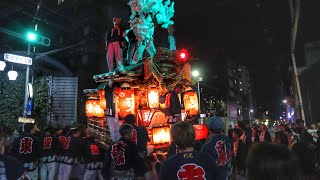 令和5年　大阪市平野区　平野郷　杭全神社夏祭り　だんじり試験曳き　その4     各町遊び・マイマイ・合同曳行・蔵入れなど。