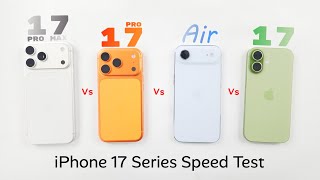 iPhone 17 Pro MAX vs 17 Pro vs iPhone AIR vs iPhone 17 - ULTIMATE SPEED TEST 🔥