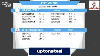 Rothley Park CC 1st XI v Langtons CC 1st XI