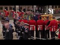 Queen Elizabeth's coffin arrives at Westminster Abbey